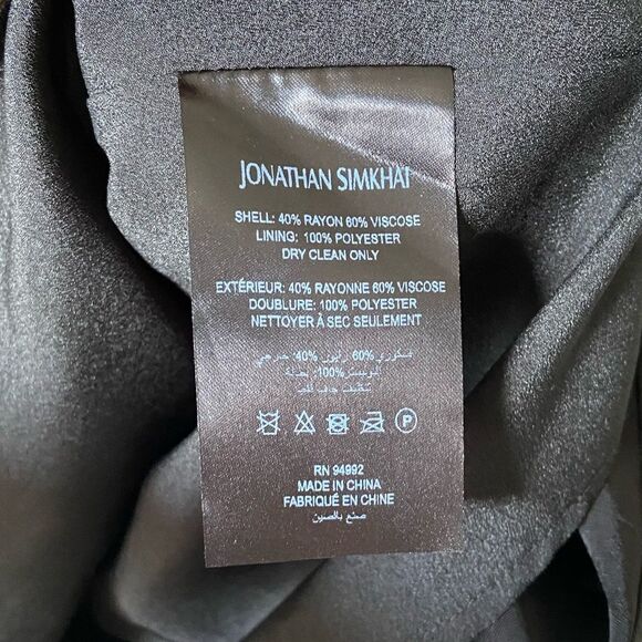 NWT Jonathan Simkhai Kinsley Blouse Black Top Size XS - Picture 9 of 12